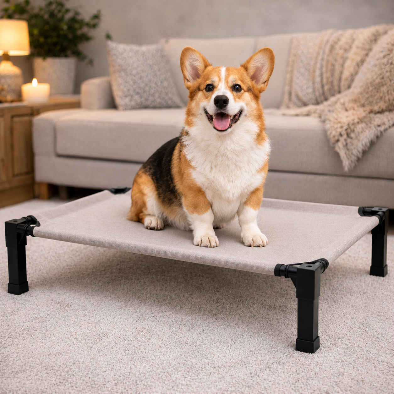ScritchPets Elevated Cooling Dog Bed