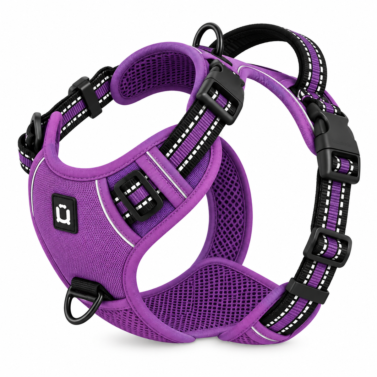 No-pull dog harness in pink colour