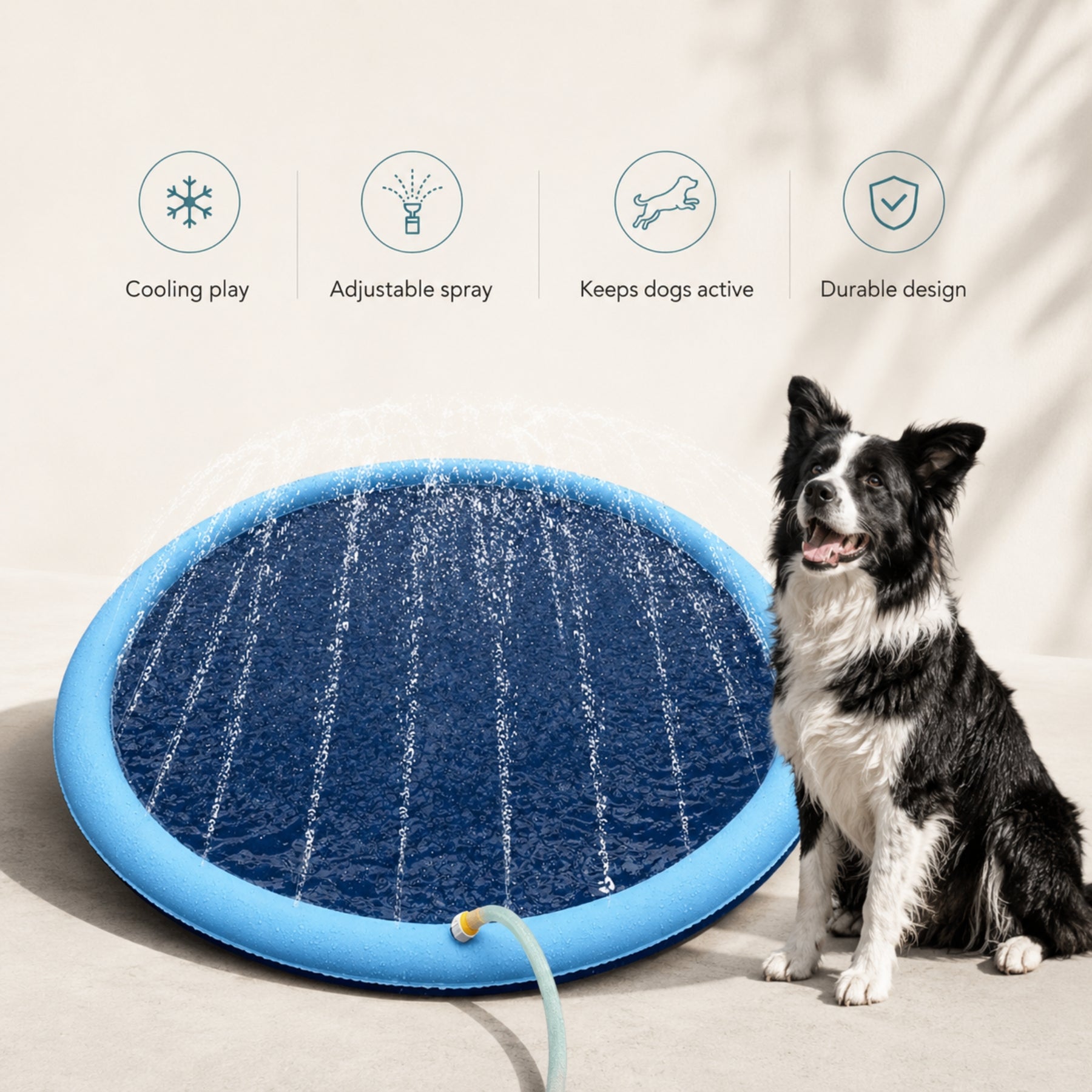ScritchPets Dog Splash Pad Sprinkler Mat
