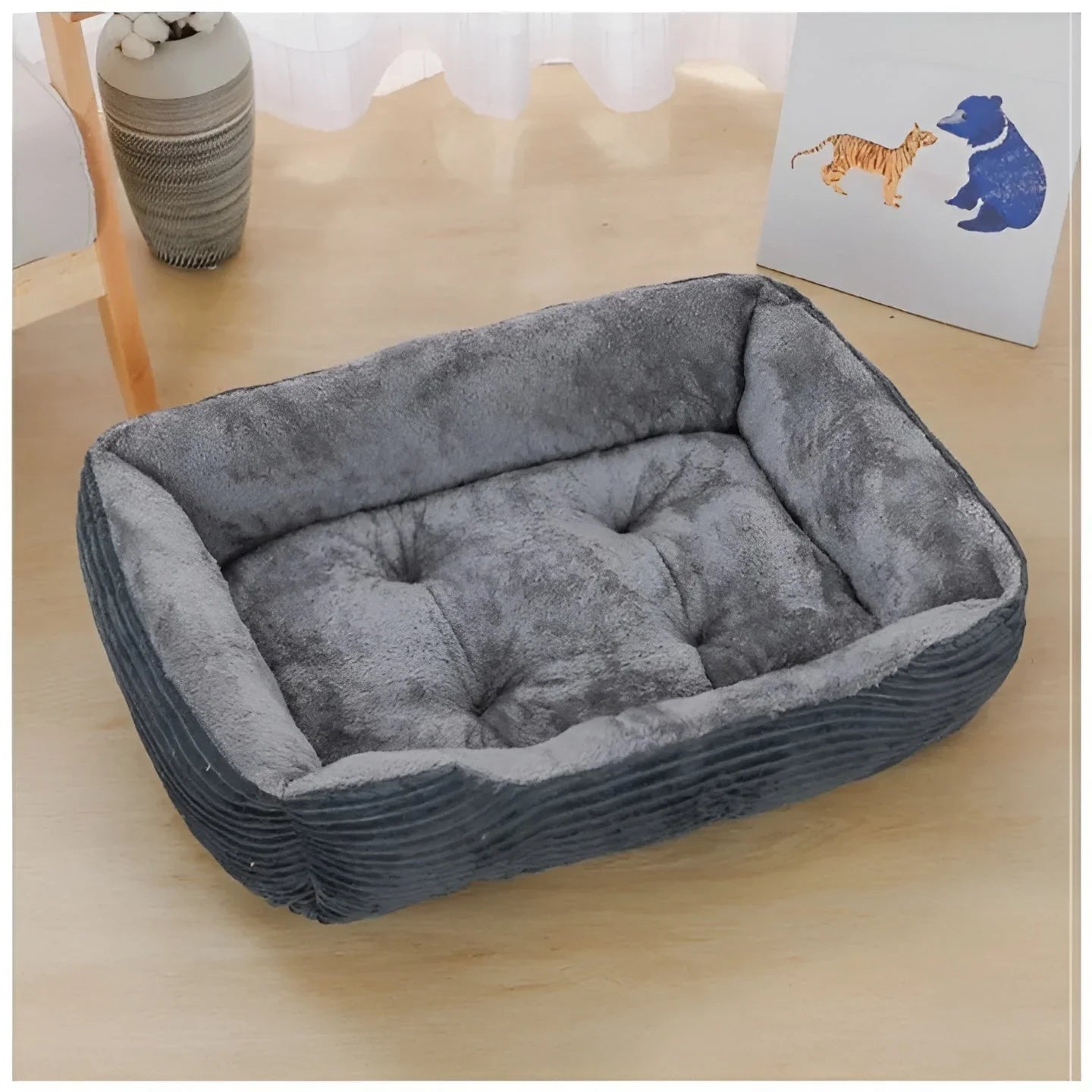 ScritchPets Plush Comfort Pet Bed
