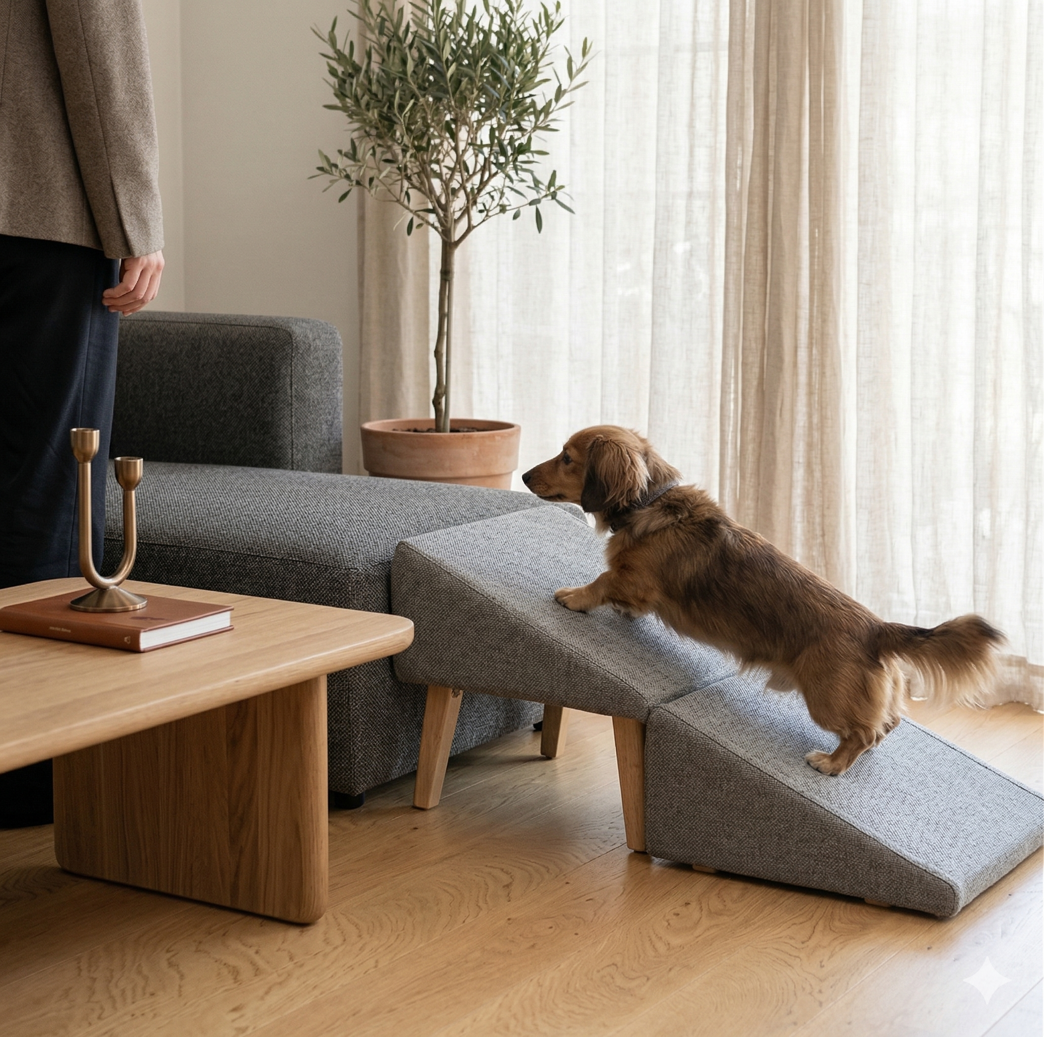 ScritchPets 2-in-1 Dog Ramp & Ottoman