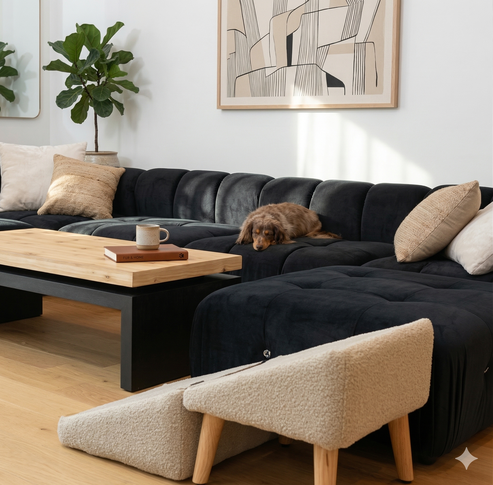 ScritchPets 2-in-1 Dog Ramp & Ottoman