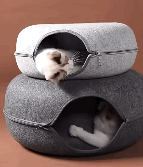 ScritchPets Cosy Cave Cat Donut Bed