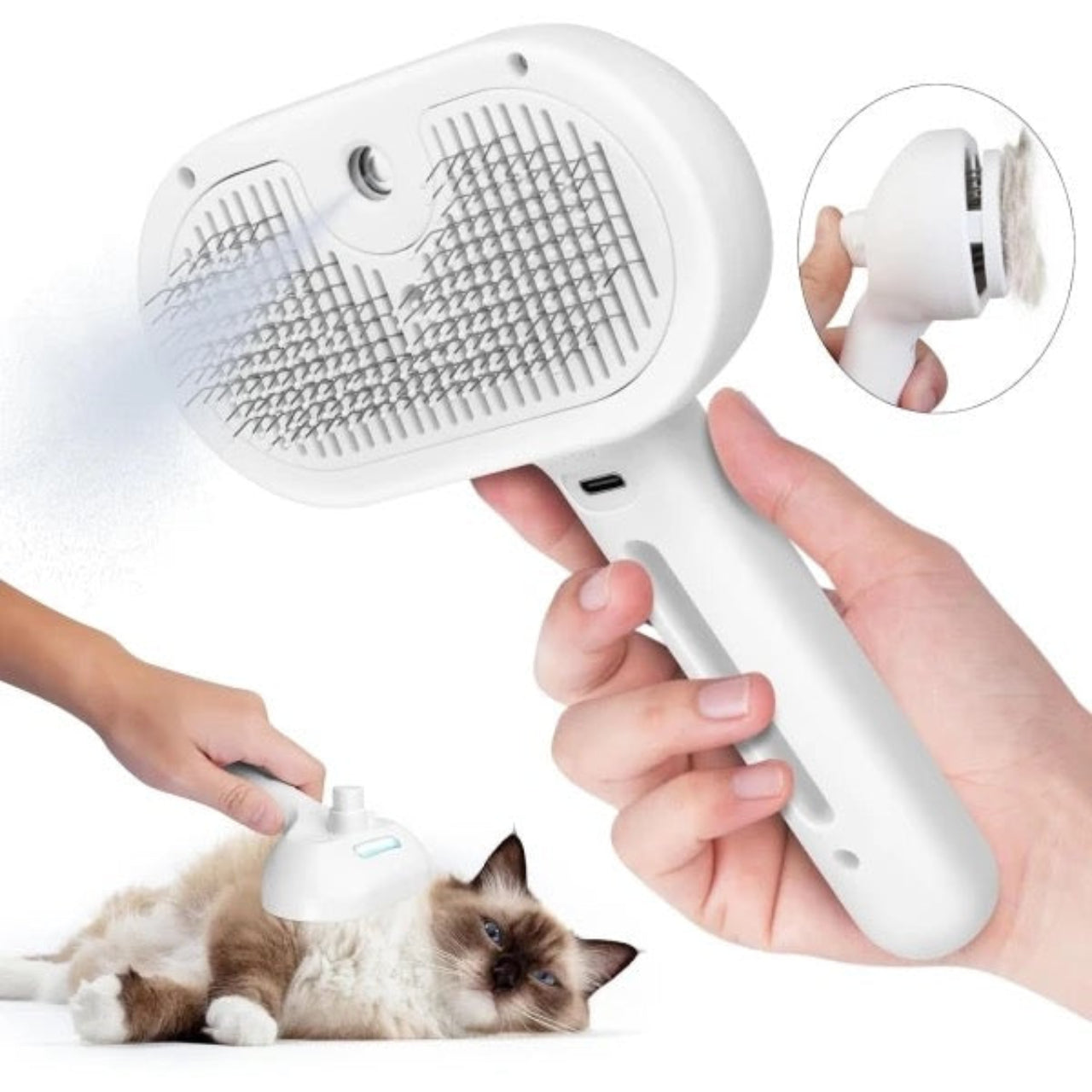ScritchPets Steam Grooming Brush for Dogs