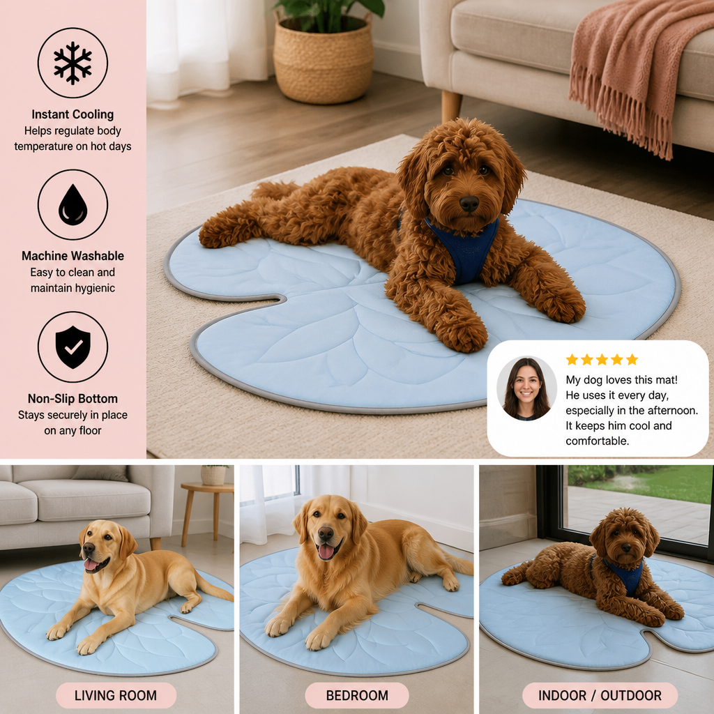 ScritchPets Cooling Leaf Pet Mat