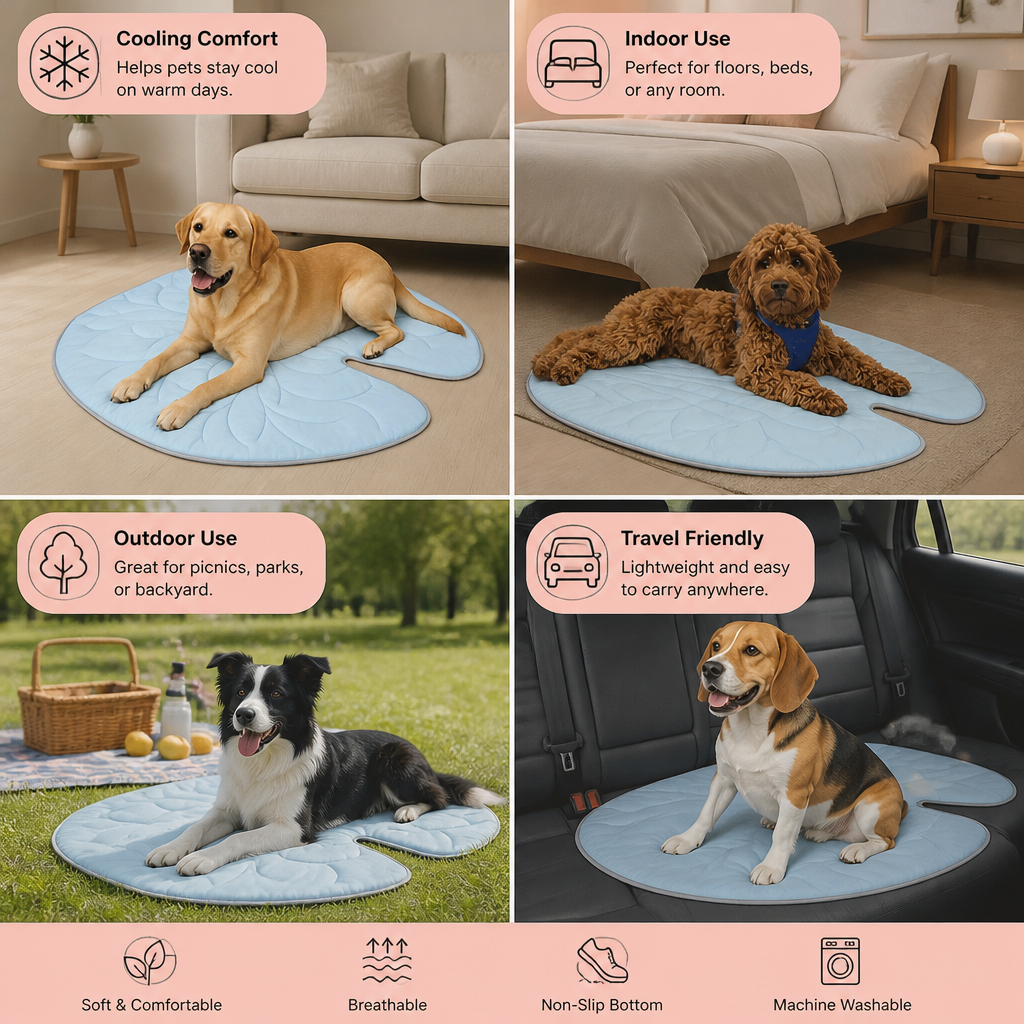 ScritchPets Cooling Leaf Pet Mat