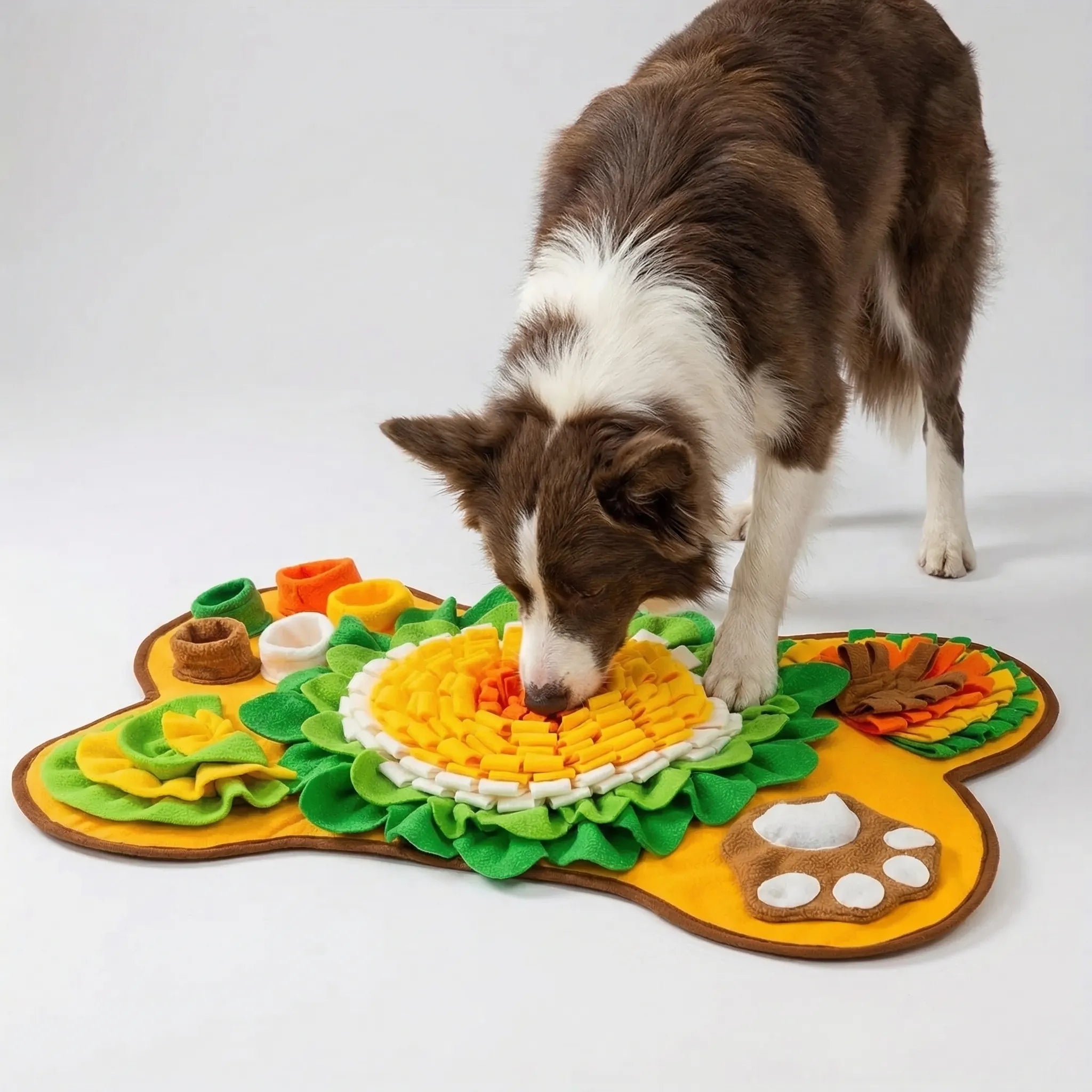 Interaktive Schnüffelmatte für Hunde in Knochenform mit Quietschspielzeug