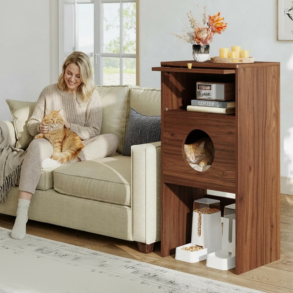 ScritchPets Cat Nest Storage Cabinet