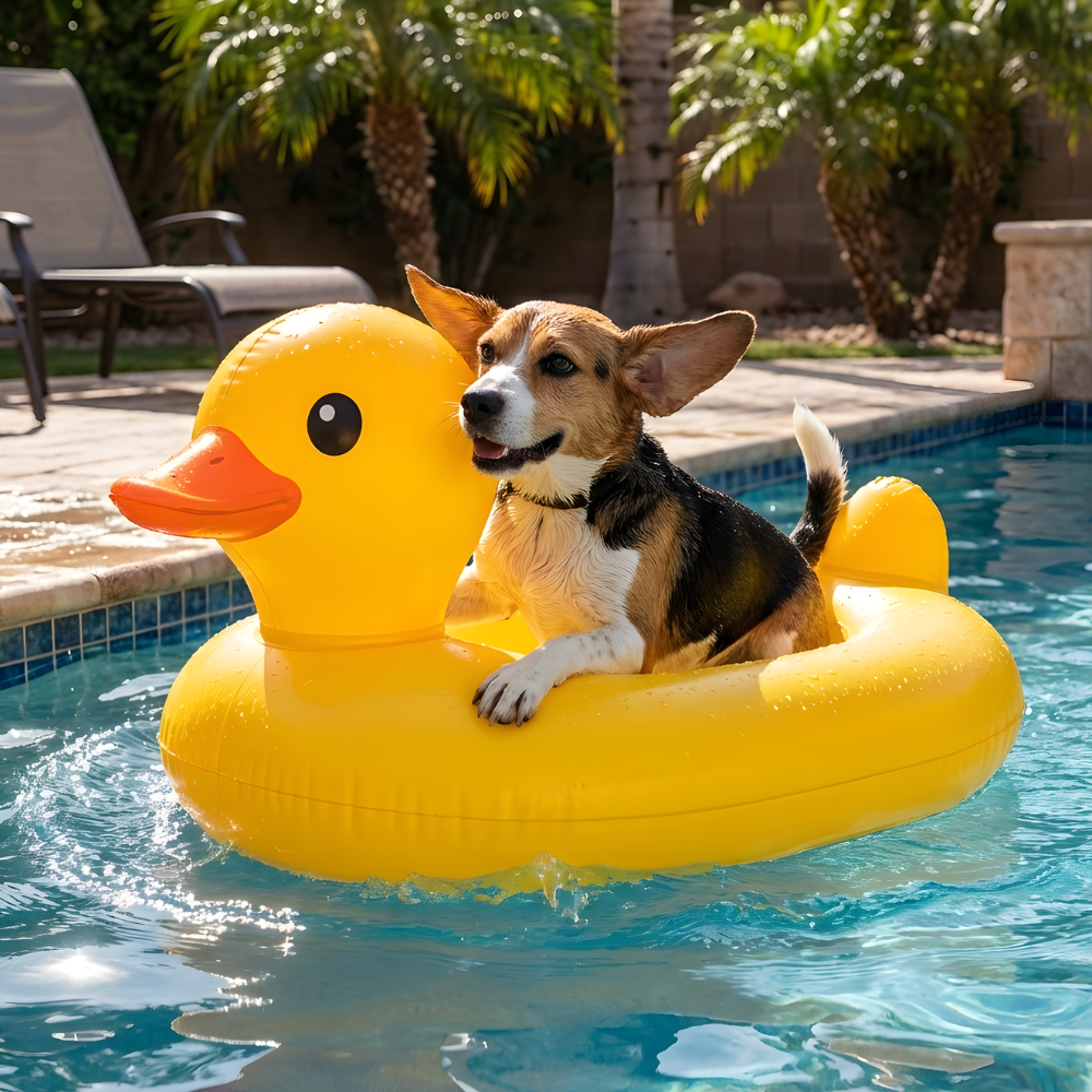 ScritchPets Inflatable Dog Pool Float