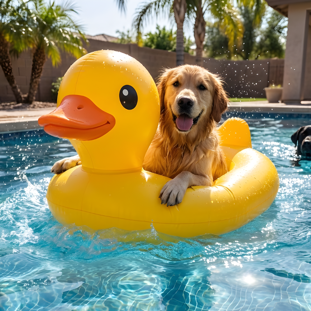 ScritchPets Inflatable Dog Pool Float