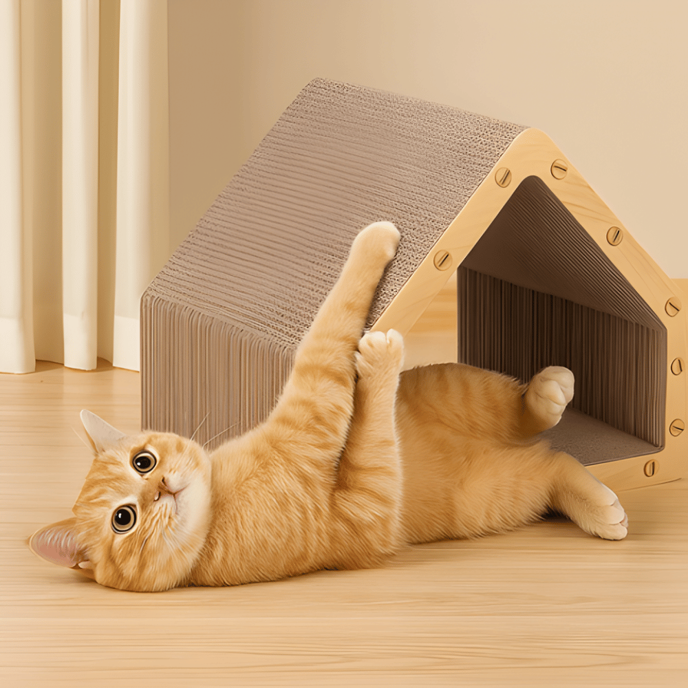 ScritchPets Cat Scratching House Hideaway