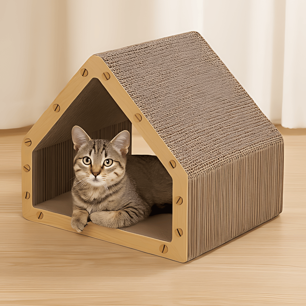 ScritchPets Cat Scratching House Hideaway
