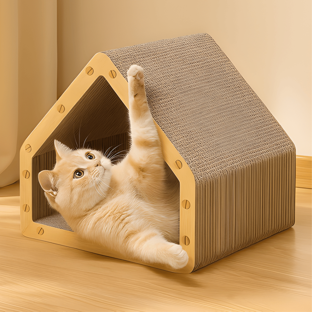 ScritchPets Cat Scratching House Hideaway