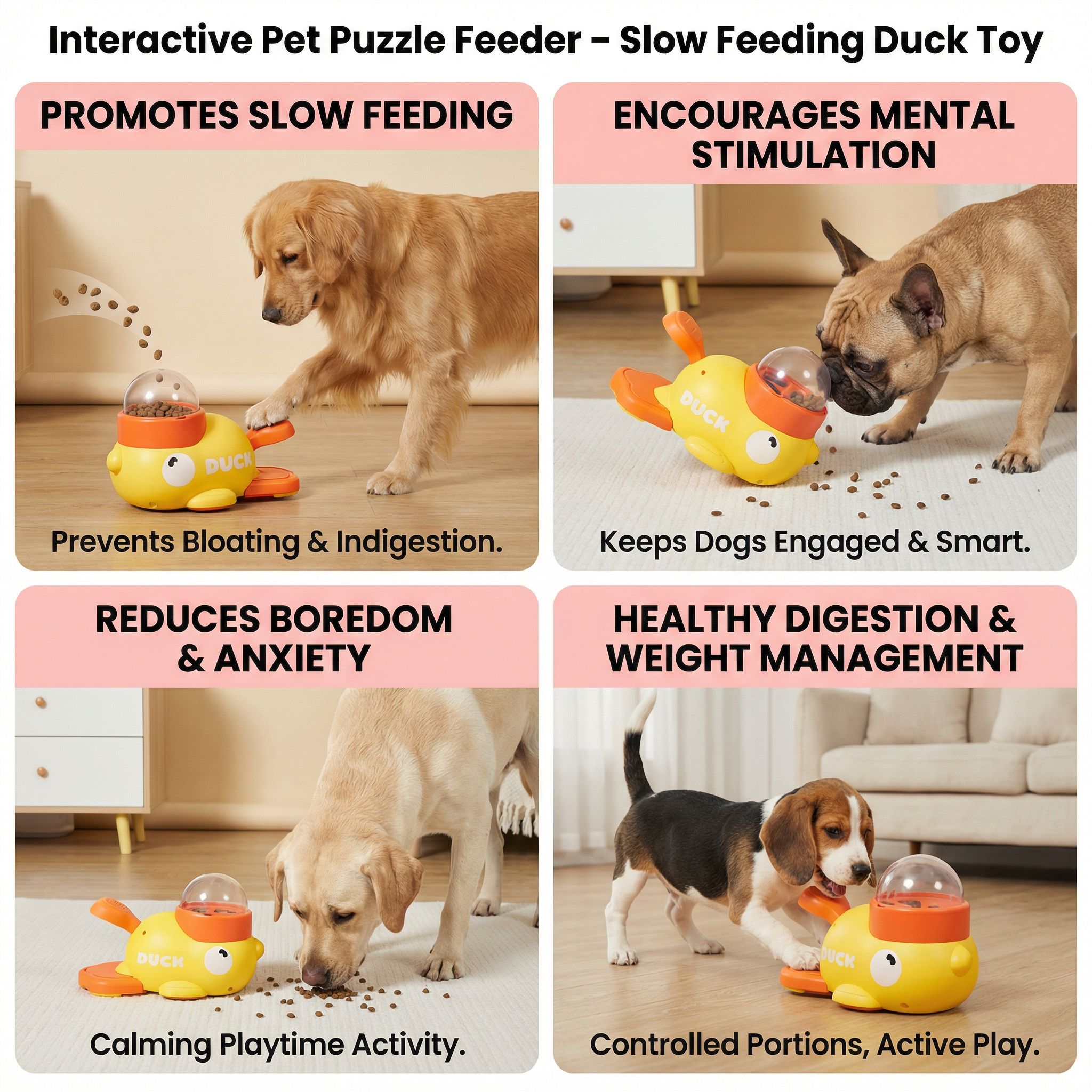 ScritchPets Duck Puzzle Slow Feeder
