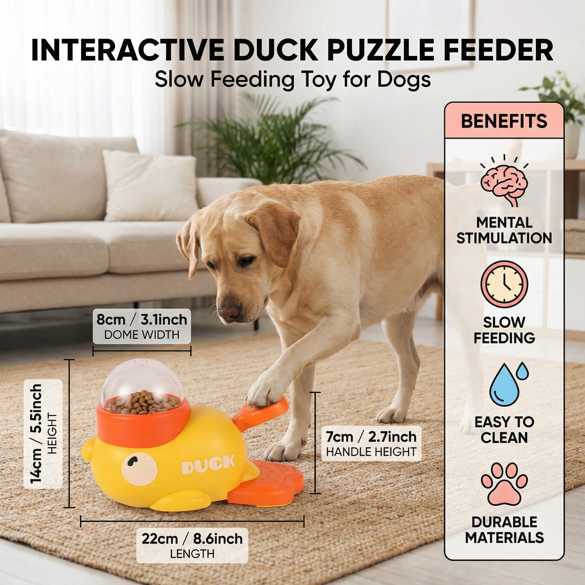 ScritchPets Duck Puzzle Slow Feeder