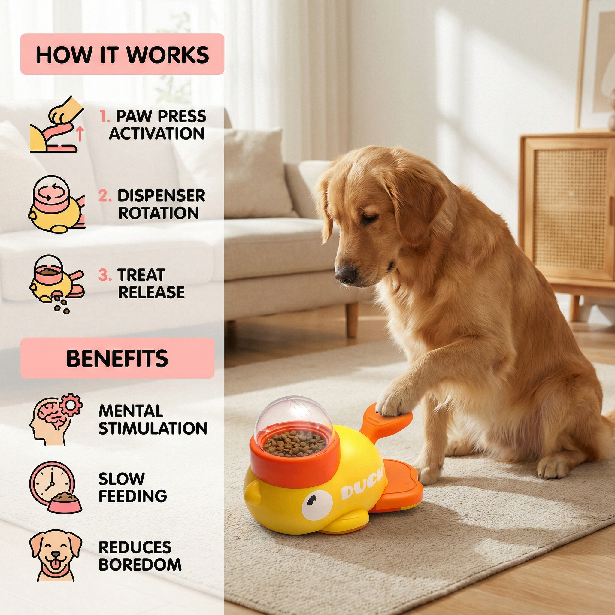 ScritchPets Duck Puzzle Slow Feeder