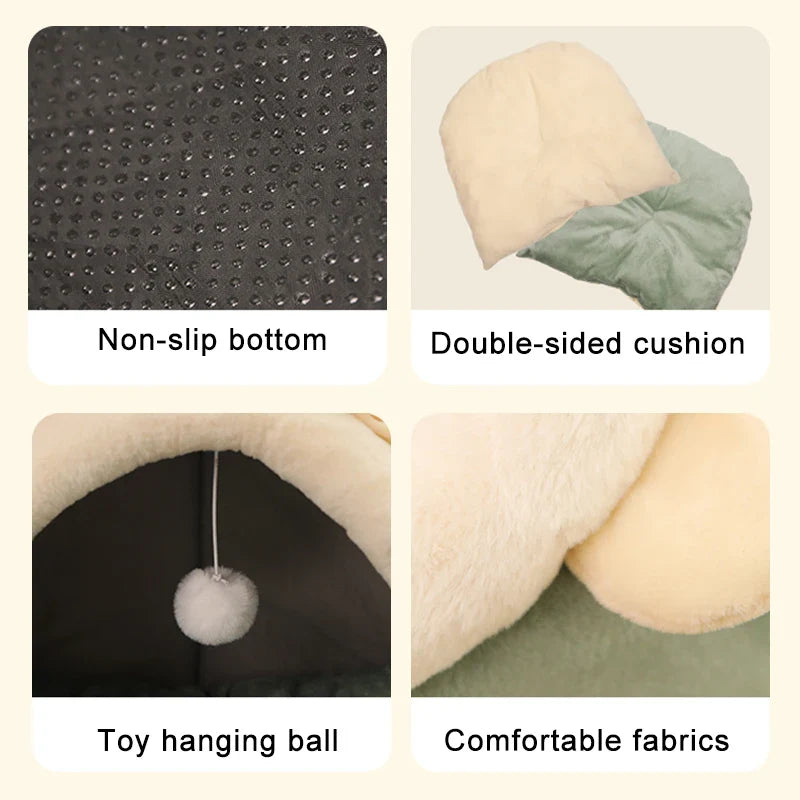 ScritchPets Deep Sleep Foldable Cat Bed