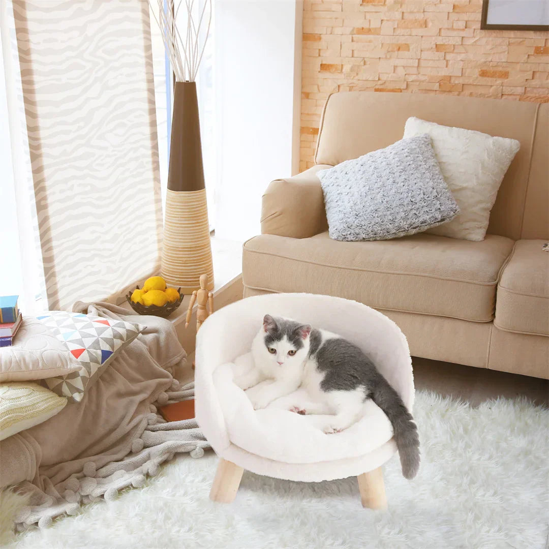 ScritchPets Plush Cat Nest Bed Chair