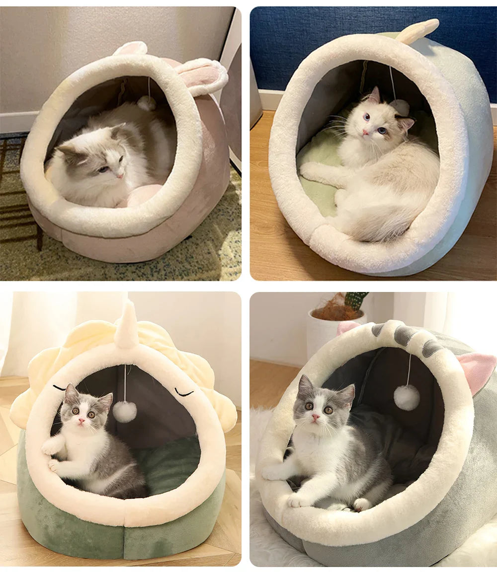 ScritchPets Deep Sleep Foldable Cat Bed
