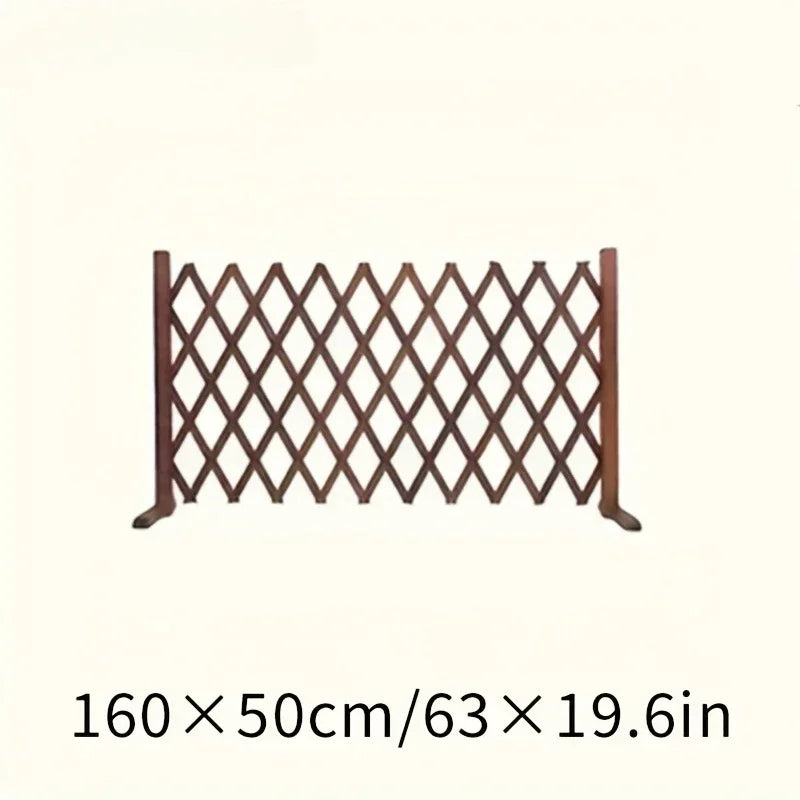 ScritchPets Retractable Wooden Pet Gate Freestanding