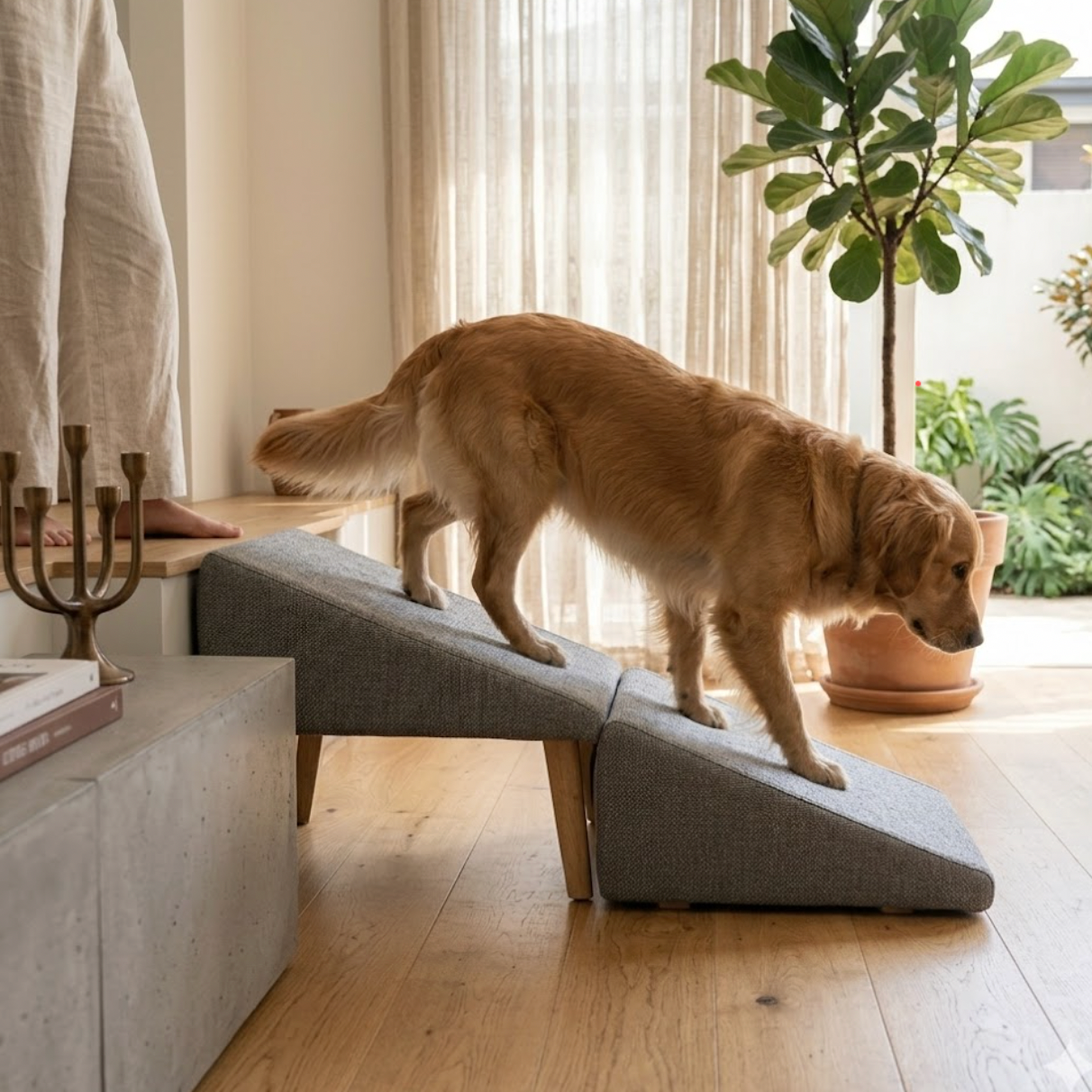 ScritchPets 2-in-1 Dog Ramp & Ottoman