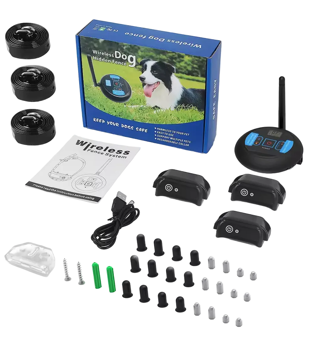 ScritchPets Wireless Dog Fence Collar 200m Range System
