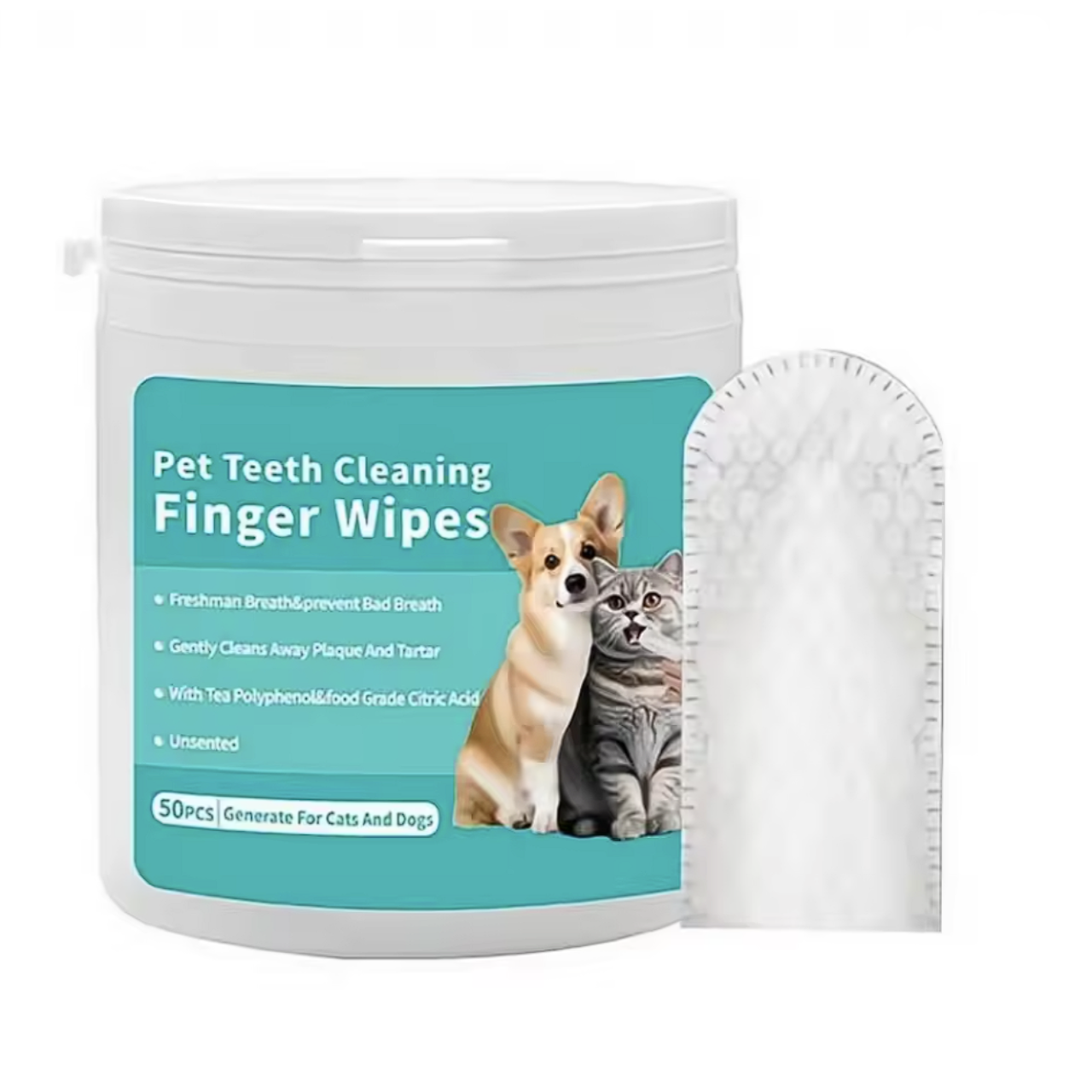 ScritchPets Dog Tooth Cleaning Finger Wipes