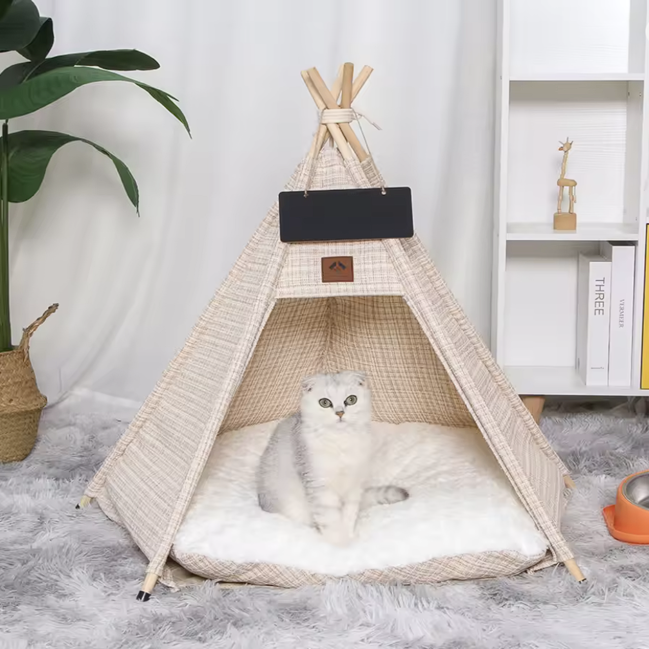 ScritchPets Canvas Pet Teepee Tent