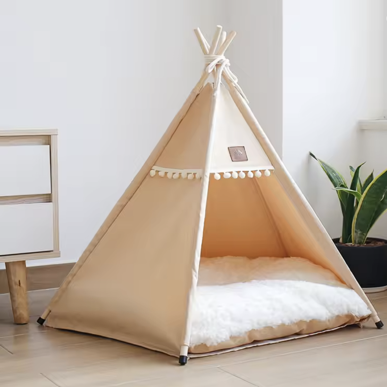 ScritchPets Canvas Pet Teepee Tent
