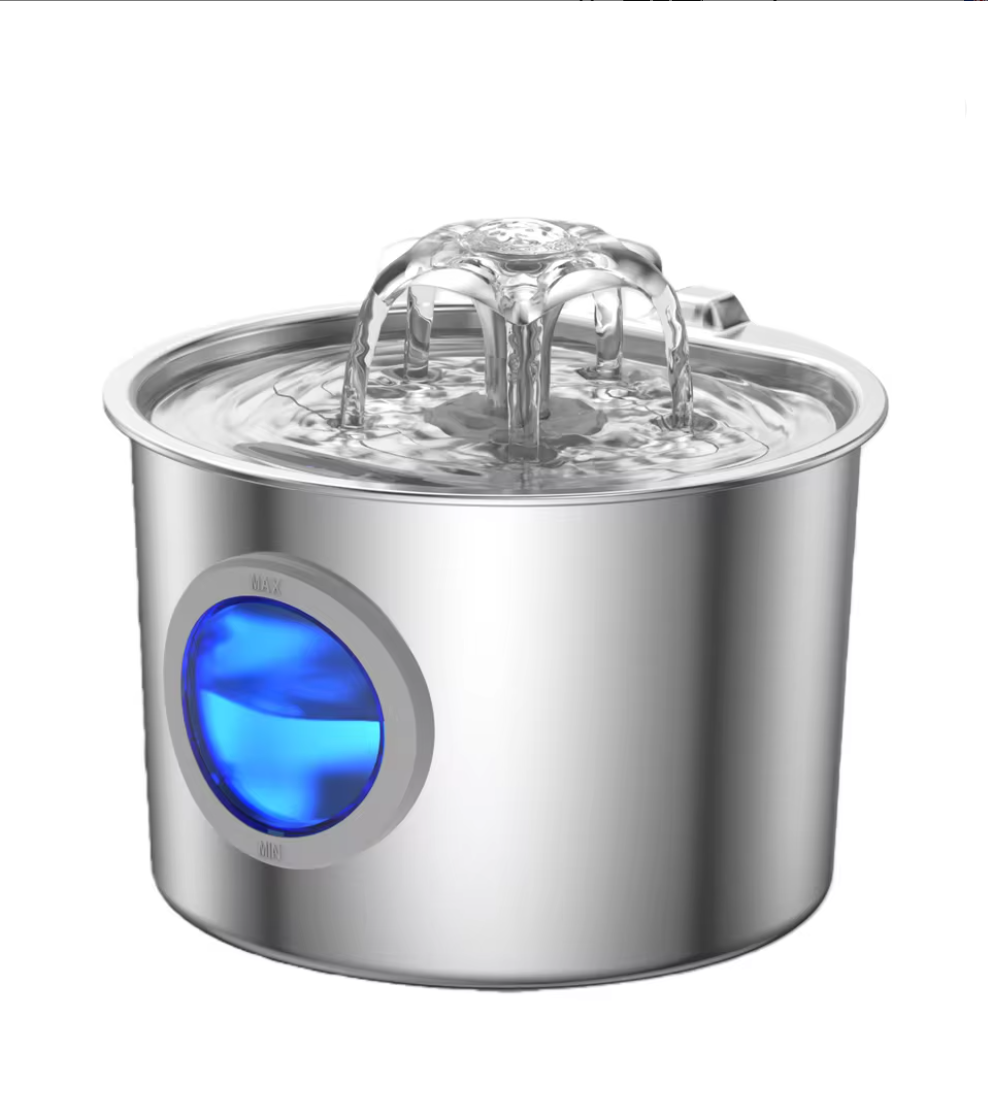ScritchPets Stainless Steel Cat Water Fountain