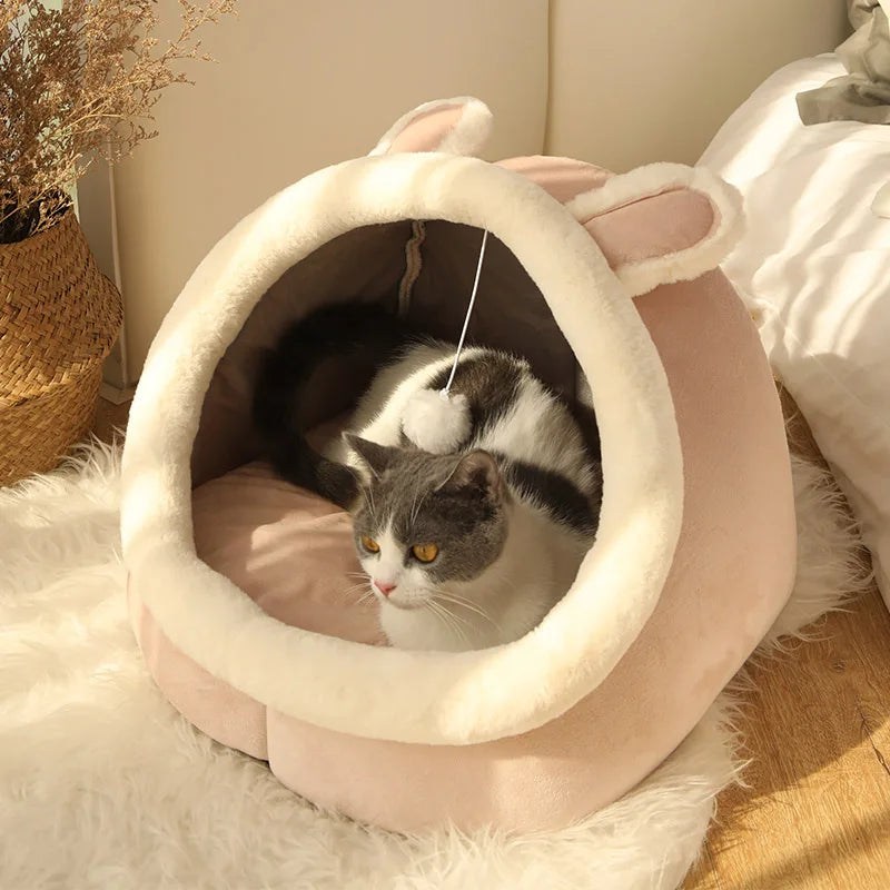 ScritchPets Deep Sleep Foldable Cat Bed