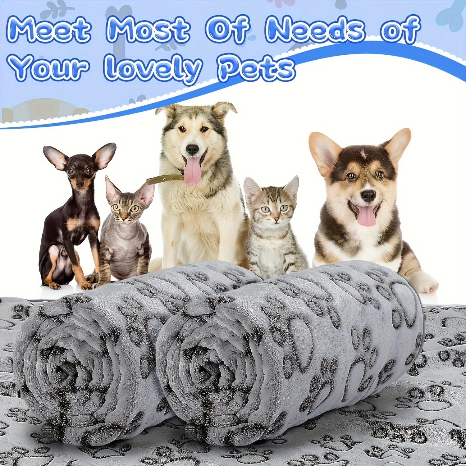 ScritchPets Cartoon Cosy Pet Fleece Blanket