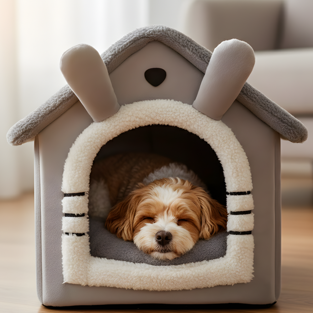 ScritchPets Plush Pet Hideaway Bed