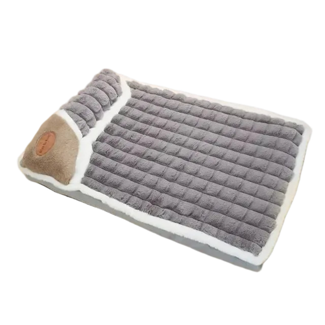 ScritchPets Plush Warm Pet Dog Bed with Zip Cover