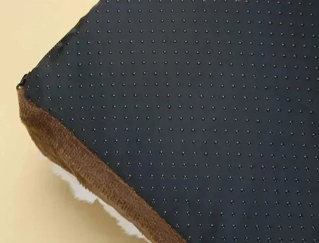 ScritchPets Plush Warm Pet Dog Bed with Zip Cover