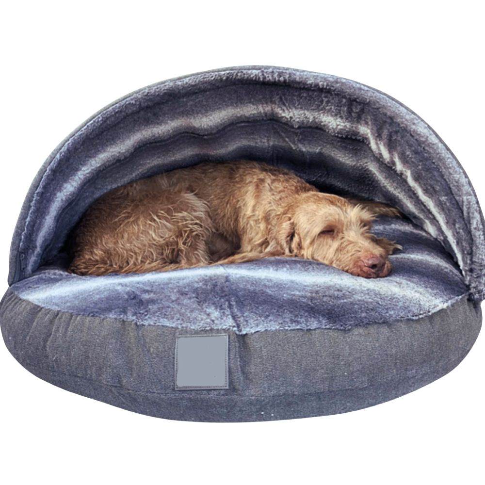 ScritchPets Covered Cave Dog Bed