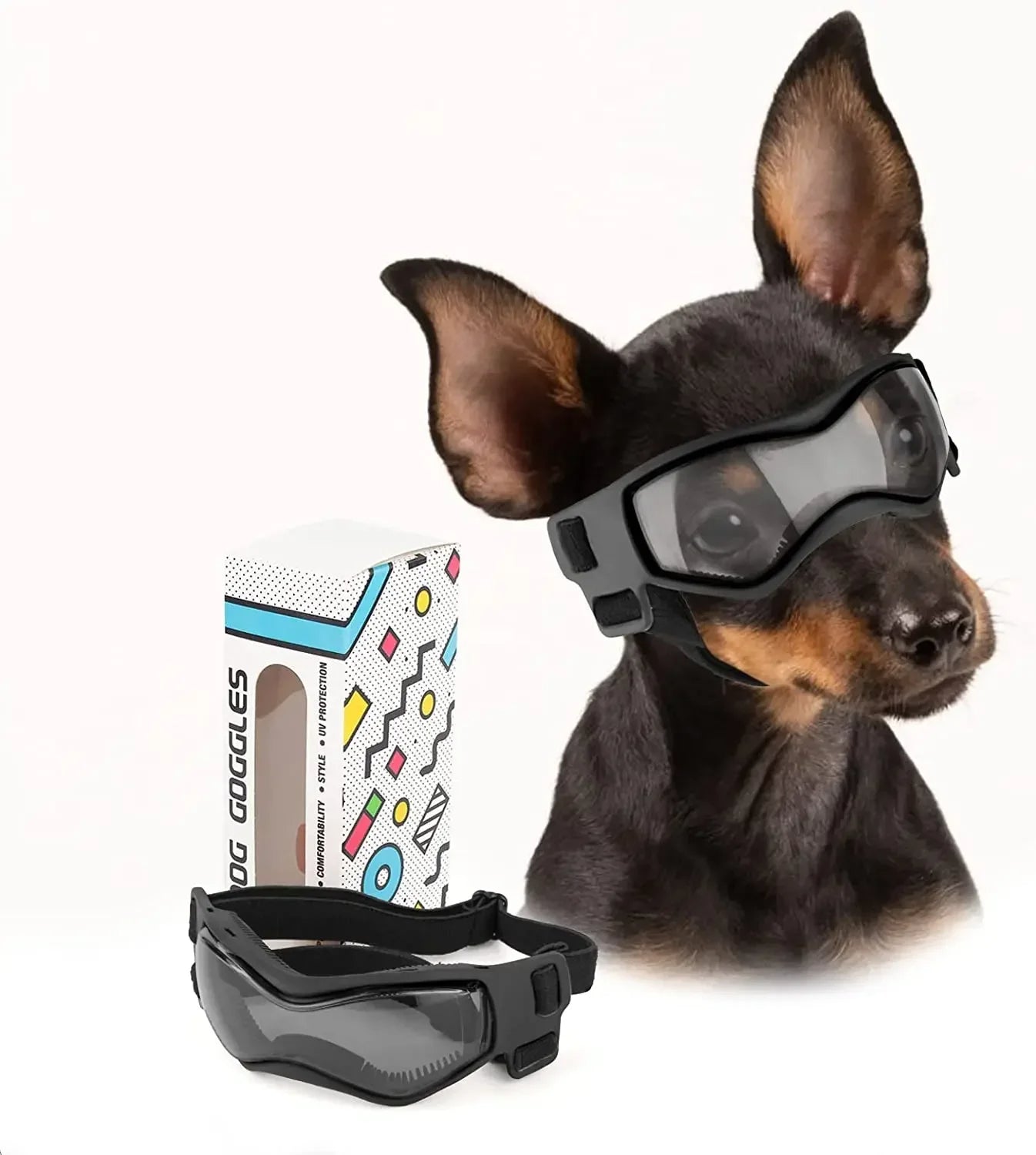 ScritchPets UV Dog Goggles for Small Breeds
