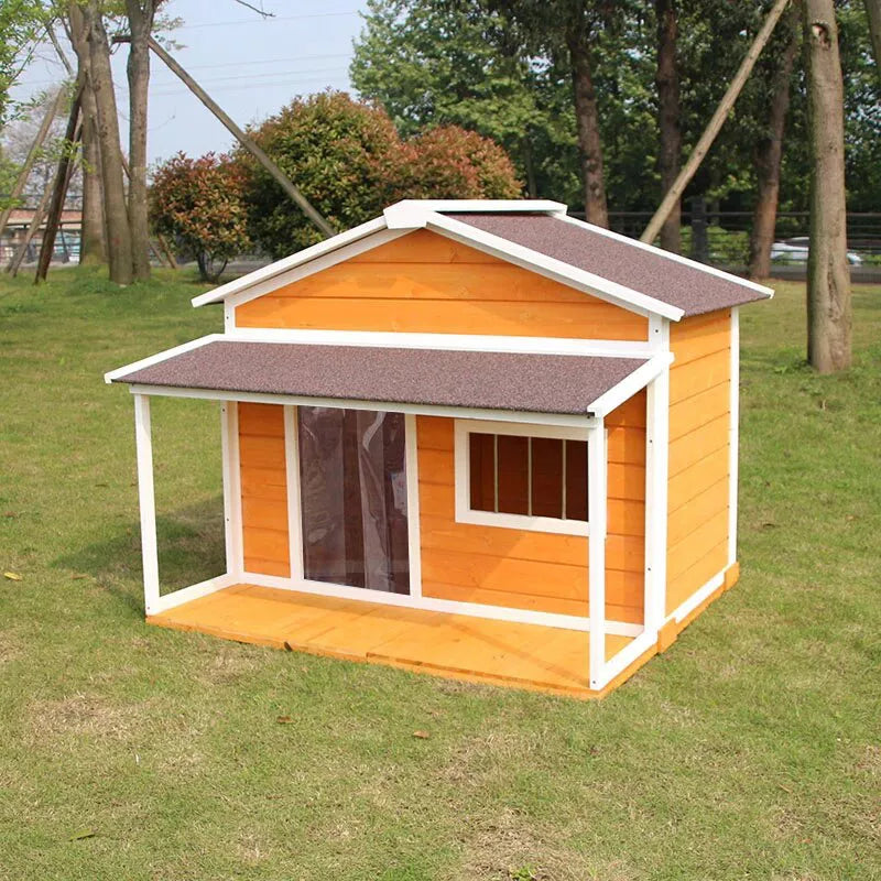 ScritchPets Solid Wood Outdoor Dog Kennel