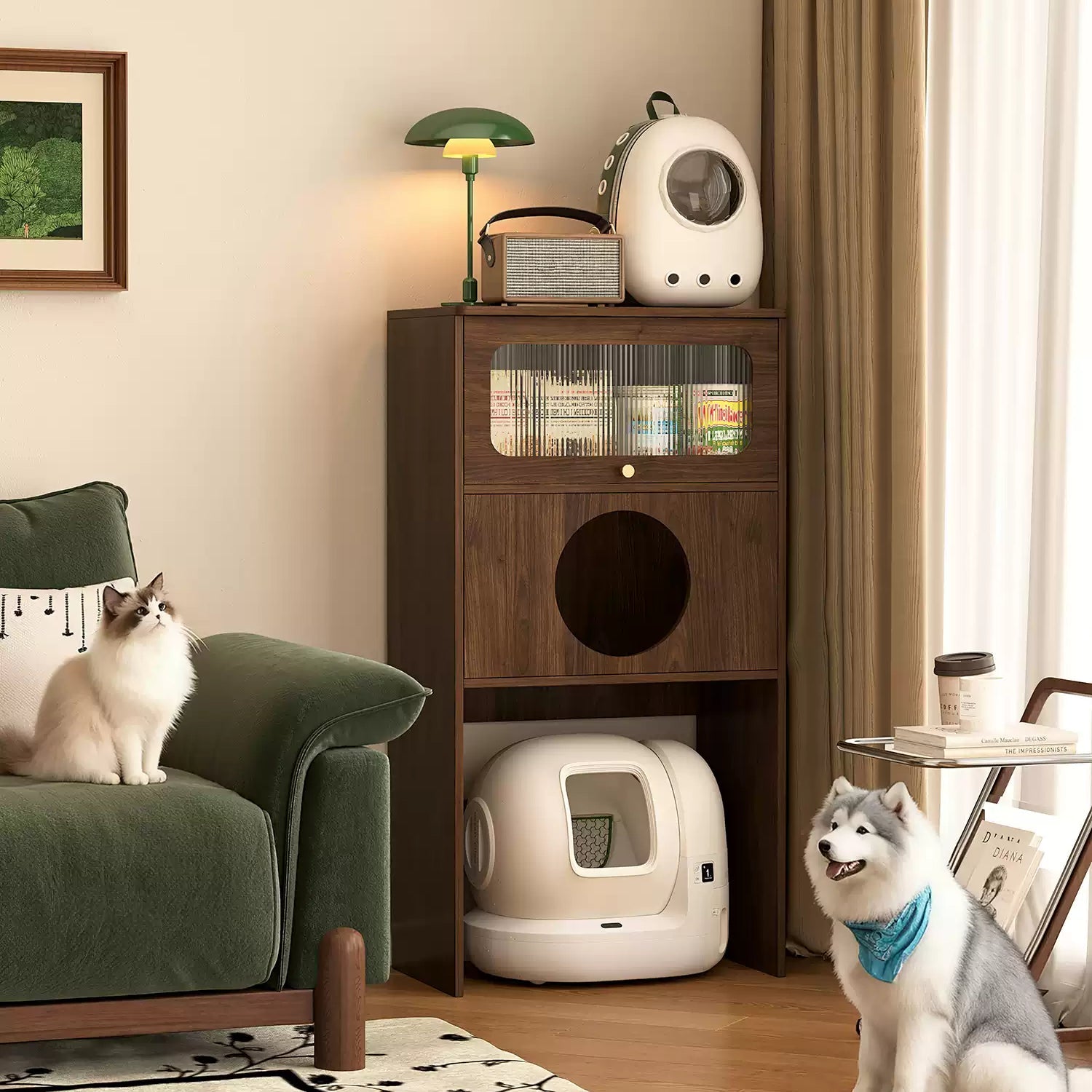 ScritchPets Cat Nest Storage Cabinet