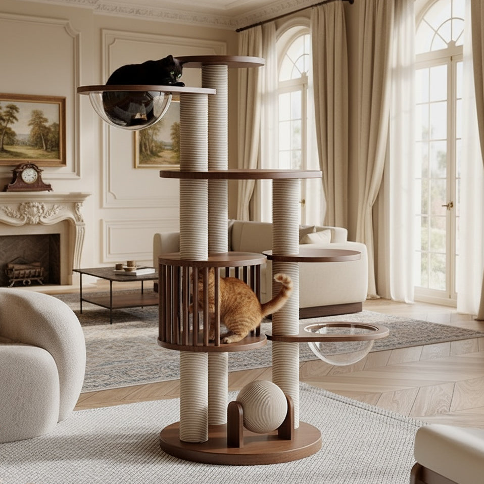 ScritchPets Premium Multi Tier Cat Tree Tower