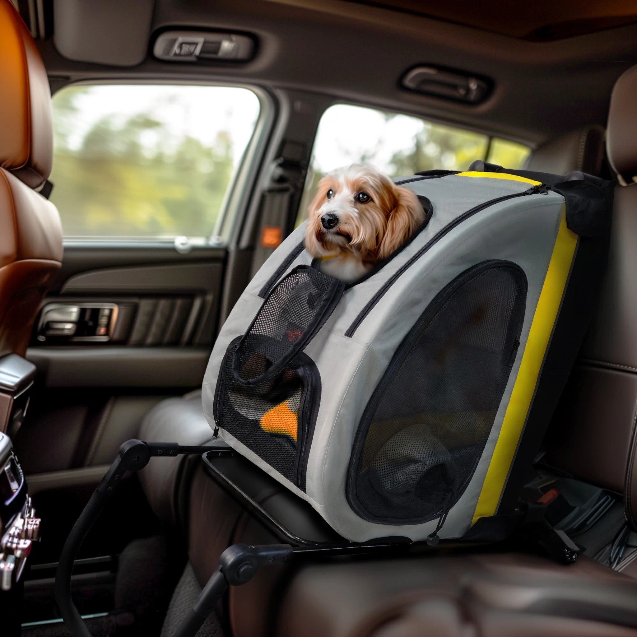ScritchPets 2 in 1 Convertible Pet Stroller and Car Seat