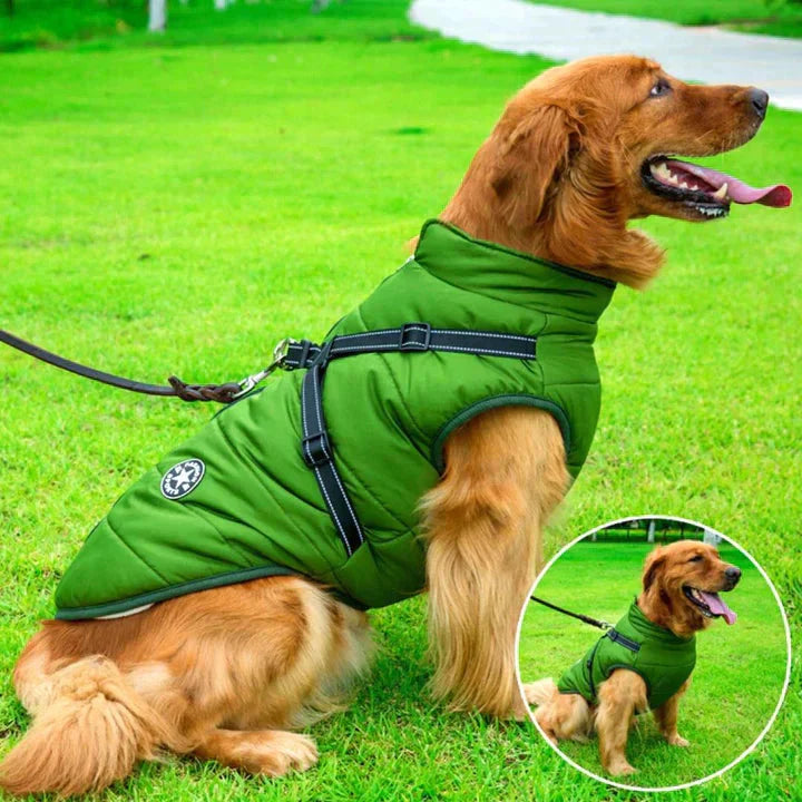 ScritchPets Waterproof Dog Jacket with Harness
