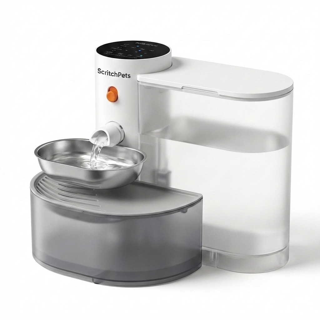 ScritchPets AquaPure Self-Refreshing Smart Water Fountain