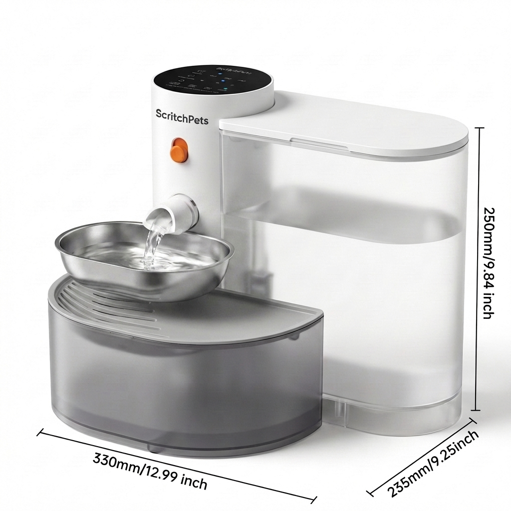 ScritchPets AquaPure Self-Refreshing Smart Water Fountain