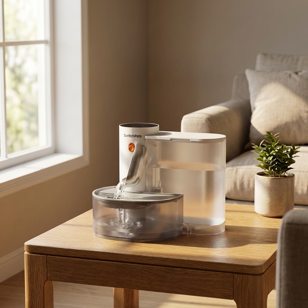 ScritchPets AquaPure Self-Refreshing Smart Water Fountain