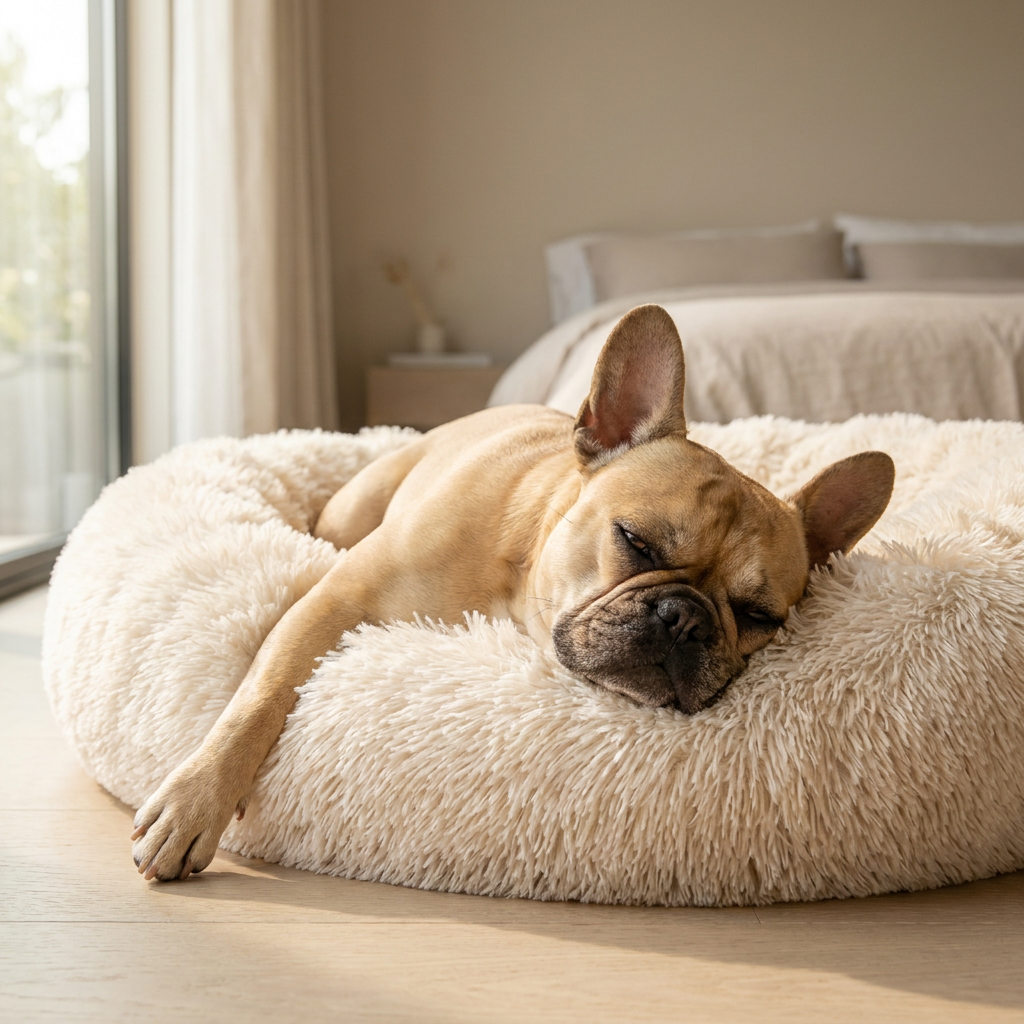 ScritchPets Plush Calming Dog Bed