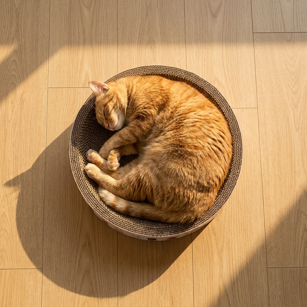 ScritchPets Cardboard Cat Scratcher Bed