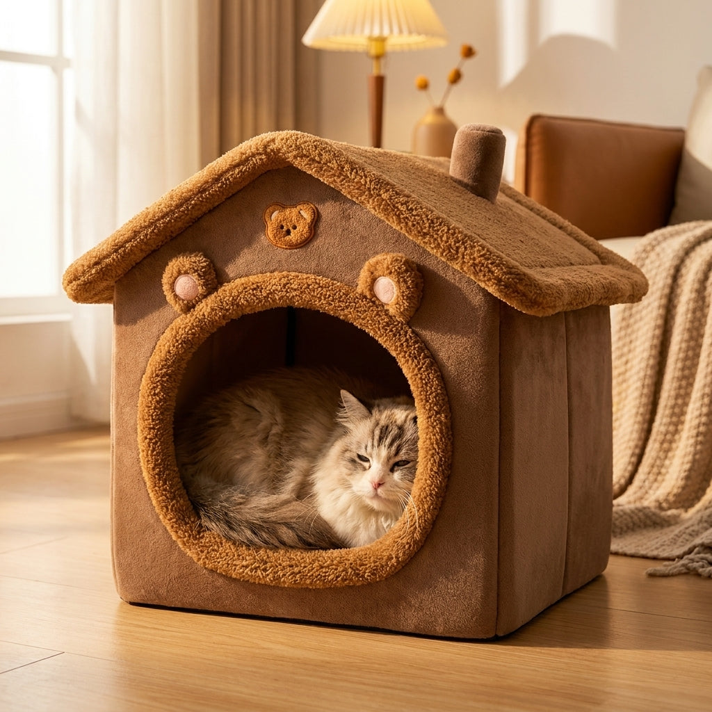 ScritchPets Plush Pet Hideaway Bed