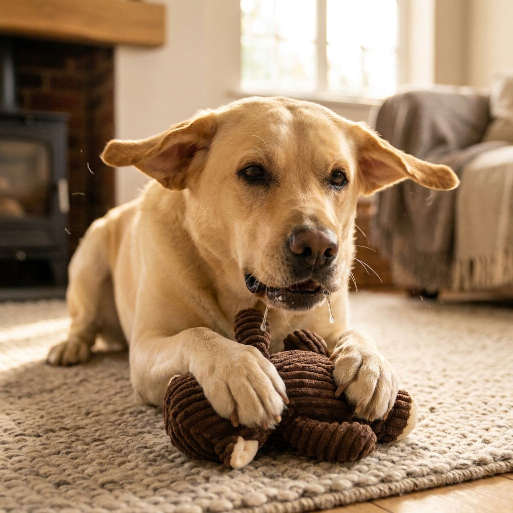 ScritchPets Tough Plush Dog Chew Toy