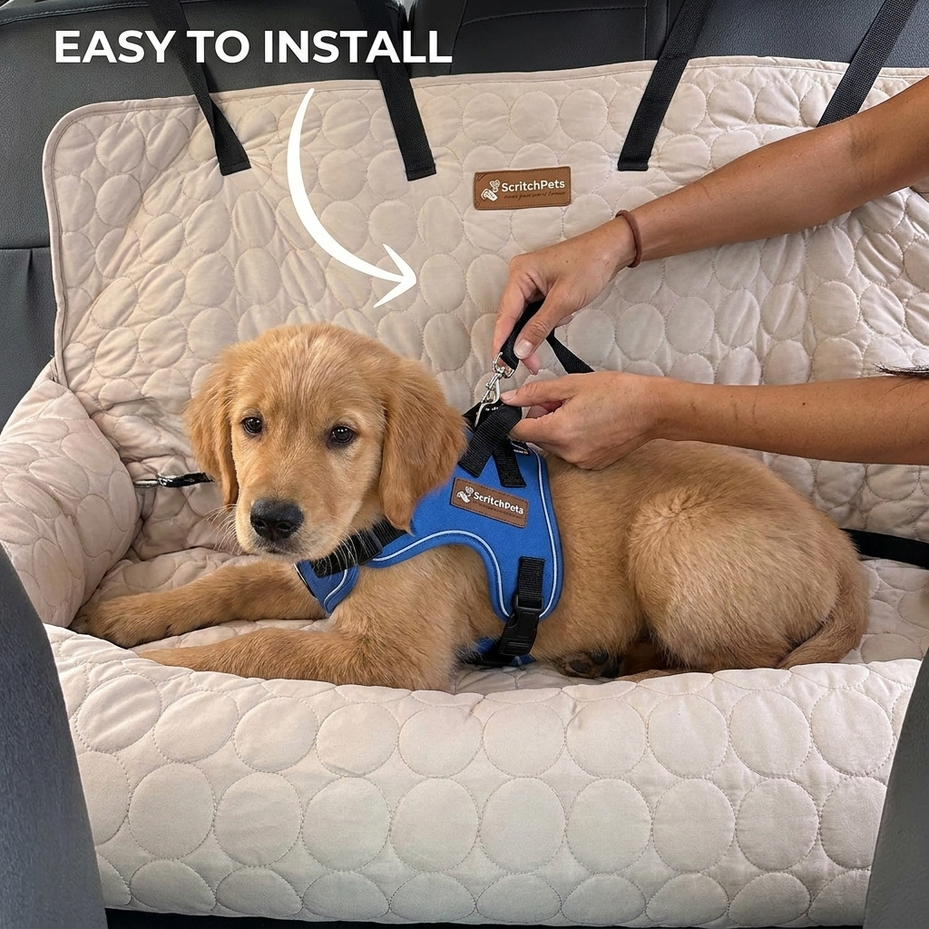ScritchPets Cooling Dog Car Bed
